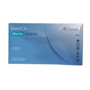 Перчатки медицинские нитриловые Mediok ocean